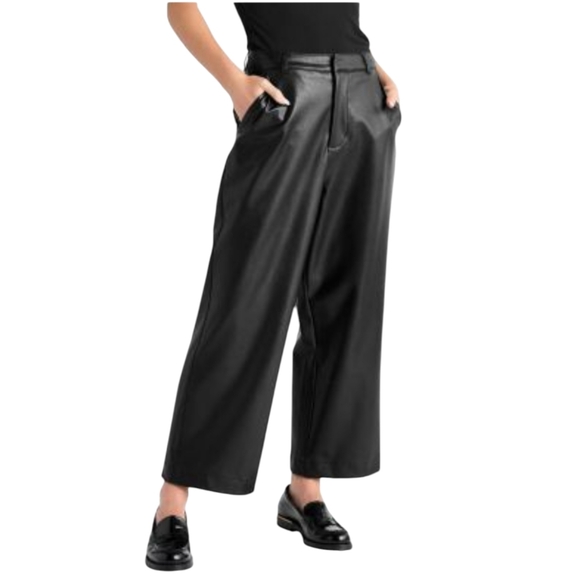 Splendid Pants - Splendid Faux Leather Blank Ankle Pant Size Women's 4